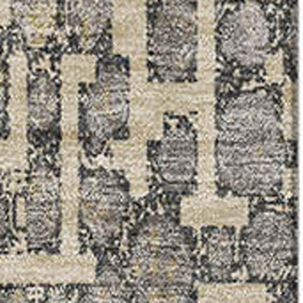HomeRoots 10' Beige Taupe & Ivory Abstract Geometric Area Rug - Washable, UV-Protected, Ideal for Busy Homes 677957