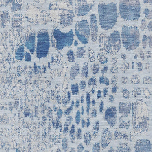 HomeRoots 8' X 10' Sky Blue Geometric Area Rug – Washable, UV-Protected, Kid & Pet Friendly for Everyday Use 677961