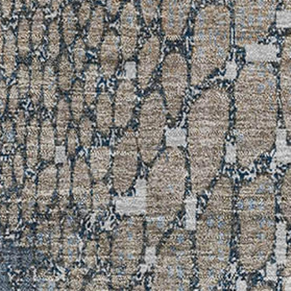 HomeRoots 8' X 10' Stylish Silver Gray & Beige Abstract Geometric Area Rug with Washable UV Protection & Comfort 677967