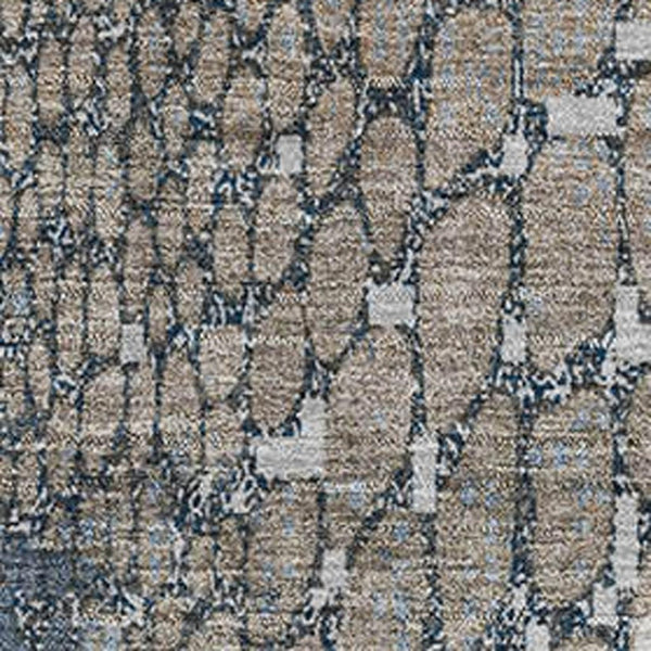 HomeRoots 9' X 12' Modern Silver Gray & Beige Geometric Washable Area Rug – Durable, Stylish, UV Protected! 677968