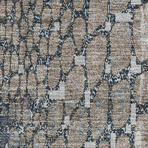 HomeRoots 10' Silver Gray & Beige Abstract Geometric Washable Area Rug with UV Protection for Modern Spaces 677969