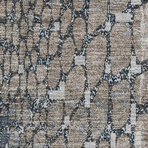 HomeRoots 10' Silver Gray & Beige Abstract Geometric Washable Area Rug with UV Protection for Modern Spaces 677969