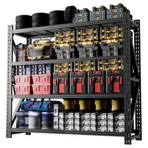 English Elm Heavy Steel Garage Shelving Unit Six Thousand Pound Industrial Storage Rack Workshop W2735S00002