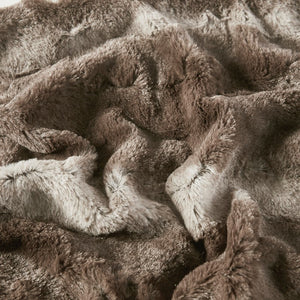 English Elm 1PC Luxurious 66x90" Faux Fur Blanket - Plush Serengeti Face, Cozy Mink Backing for Ultimate Warmth Brown 8.86 L x 11.81 W x 5.91 H B035P341152