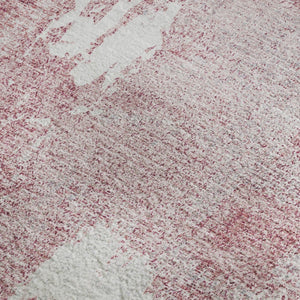 HomeRoots 5' X 8' Pink And Ivory Abstract Area Rug - Soft, Washable, UV-Protected for Busy Homes & Stylish Decor 678019