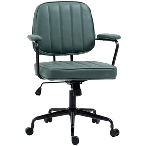 English Elm Vinsetto Ergonomic Home Office Chair Green - Adjustable Height Tilt, Microfiber Comfort, 264 lb Capacity W2225P173828