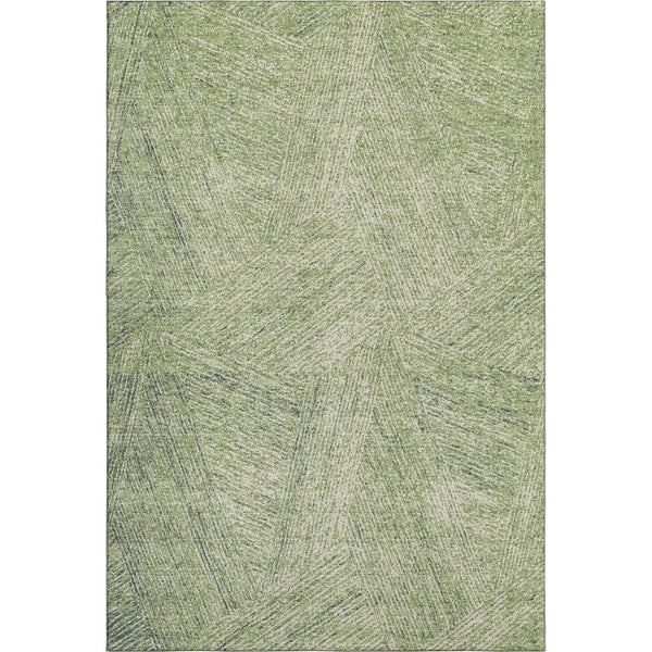 HomeRoots 8' X 10' Artichoke Green & Beige Abstract Area Rug - Durable, Washable, UV Protected for High-Traffic Homes 678117