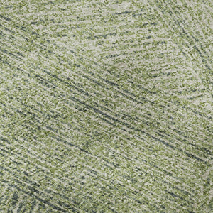 HomeRoots 8' X 10' Artichoke Green & Beige Abstract Area Rug - Durable, Washable, UV Protected for High-Traffic Homes 678117