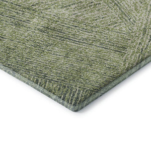 HomeRoots 10' X 14' Washable Artichoke Green & Beige Abstract Area Rug – UV Protected, Durable & Stylish Design 678119