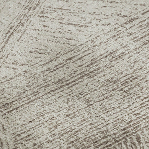 HomeRoots 5' X 8' Beige and Brown Abstract Area Rug – Washable, UV-Protected, Durable for High-Traffic Homes 678121