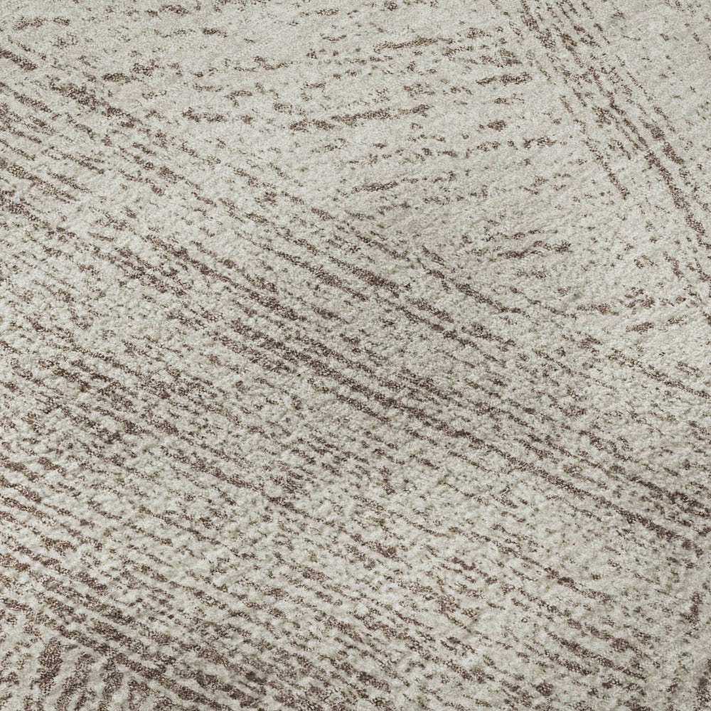 HomeRoots 10' X 14' Beige & Brown Abstract Washable Area Rug – Stylish, Durable, UV Protected for Modern Spaces 678125