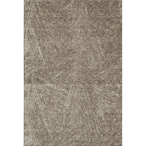 HomeRoots 8' X 10' Chocolate & Beige Abstract Washable Area Rug with UV Protection for Modern Home Decor 678129