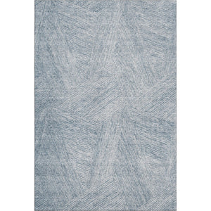 HomeRoots 5' X 8' Denim Blue Area Rug - Stylish Abstract Design with UV Protection, Stain Resistance & Durability 678139