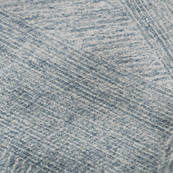 HomeRoots 9' X 12' Denim Blue & Ivory Abstract Area Rug - Washable, UV Protected, Modern & Durable Design for Homes 678142