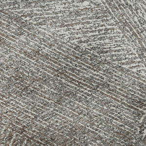 HomeRoots 9' X 12' Gray and Silver Abstract Area Rug - Stylish, Washable, UV-Protected, Perfect for High-Traffic Homes 678160