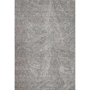 HomeRoots 10' X 14' Gray & Silver Abstract Washable Area Rug - Durable, UV-Protected, Family-Friendly Style 678161