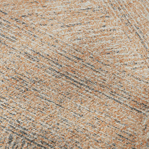 HomeRoots 8' X 10' Modern Abstract Area Rug in Peach, Ivory & Gray - Washable, UV-Protected, Stain-Resistant Design 678171