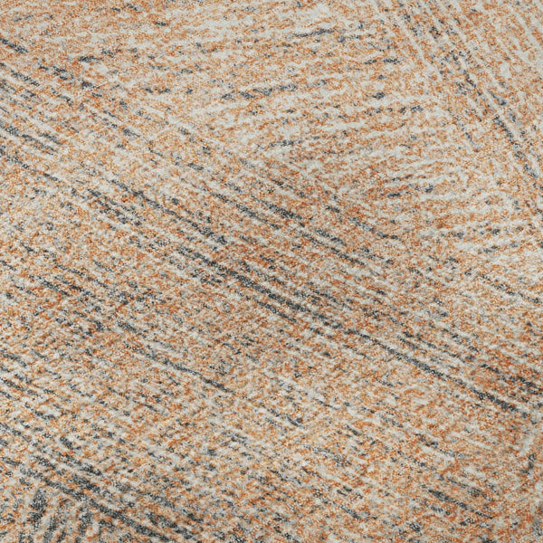 HomeRoots 8' X 10' Modern Abstract Area Rug in Peach, Ivory & Gray - Washable, UV-Protected, Stain-Resistant Design 678171