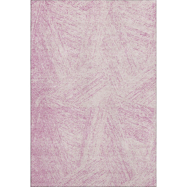 HomeRoots 10' X 14' Pink and Ivory Abstract Washable Area Rug - Soft, Durable, UV-Protected for Modern Spaces 678179