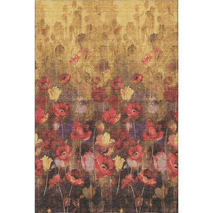 HomeRoots 8' X 10' Washable Floral Area Rug with UV Protection - Durable, Stain Resistant, Ideal for Busy Homes 678189