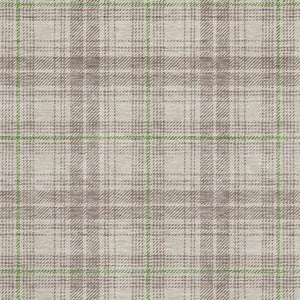 HomeRoots 5' Washable Plaid Area Rug in Beige, Green, Tan - UV Protected, Stain Resistant for Easy Care 678205