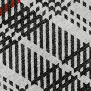 HomeRoots 5' X 8' Plaid Area Rug in Black, Red & Ivory - Washable, Durable, UV-Protected for Busy Homes 678211