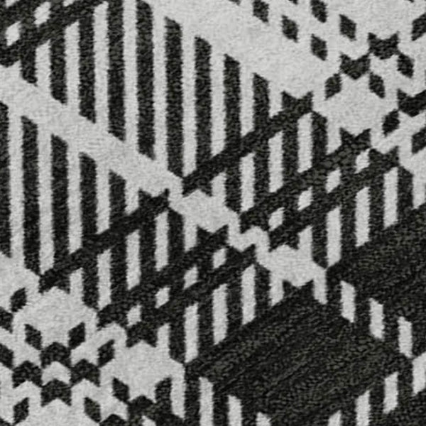 HomeRoots 8' X 10' Washable Plaid Area Rug in Black, Red & Ivory - UV Protected, Durable, Easy-Care Design 678213