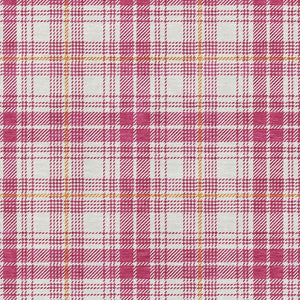 HomeRoots 5' X 8' Blush, Ivory, and Orange Plaid Washable Area Rug with UV Protection for Vibrant Spaces 678217