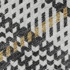 HomeRoots 5' X 8' Charcoal Ivory Gold Plaid Washable Area Rug with UV Protection for Stylish Comfort & Durability 678229