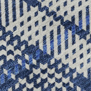 HomeRoots 10' X 14' Navy Blue & Ivory Plaid Washable Area Rug - UV Protected, Stain Resistant for Busy Homes 678251