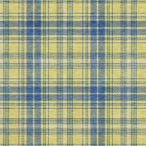 HomeRoots 8' X 10' Plaid Area Rug in Yellow, Ivory & Blue – Washable, UV-Protected, Perfect for Homes & Patios! 678267