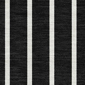 HomeRoots 5' X 8' Washable Black, Ivory & Gold Striped Area Rug with UV Protection for Homes with Kids & Pets 678271