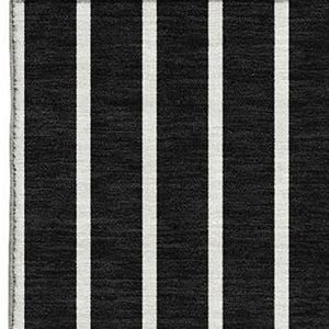 HomeRoots 5' X 8' Washable Black, Ivory & Gold Striped Area Rug with UV Protection for Homes with Kids & Pets 678271