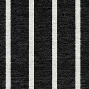 HomeRoots 8' X 10' Striped Washable Area Rug in Black, Ivory & Gold – Stain Resistant, UV Protected, Durable Design 678273