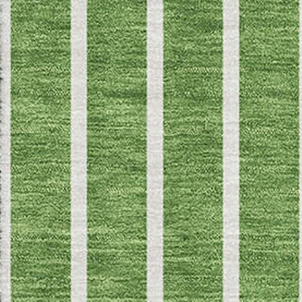 HomeRoots 5' Stylish Green Ivory Beige Striped Washable Area Rug - UV Protected, Durable & Easy Care! 678283