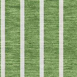 HomeRoots 9' X 12' Striped Area Rug in Green, Ivory & Beige – Washable, UV-Protected, Durable for Families 678286