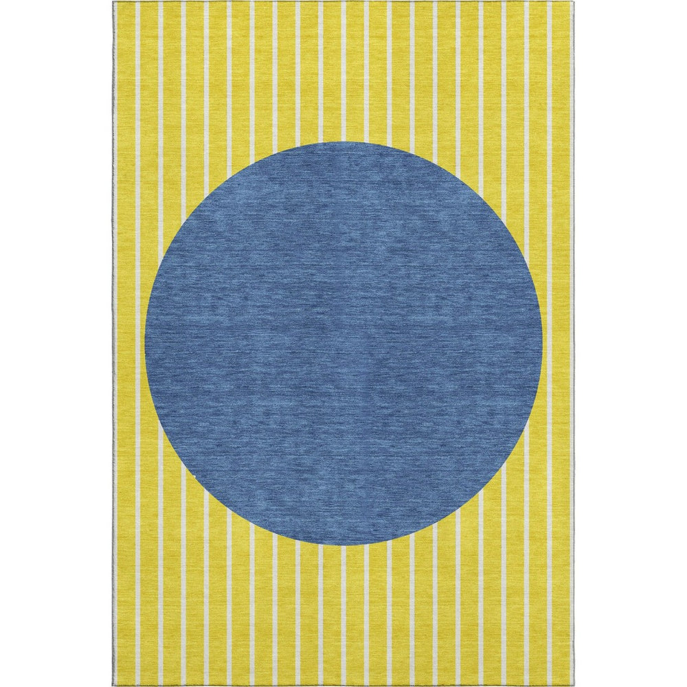 HomeRoots 8' X 10' Colorful Striped Washable Area Rug - UV Protected, Stain Resistant, Perfect for High-Traffic Areas 678339