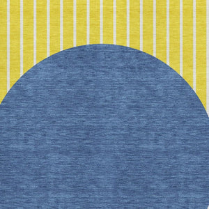HomeRoots 8' X 10' Colorful Striped Washable Area Rug - UV Protected, Stain Resistant, Perfect for High-Traffic Areas 678339