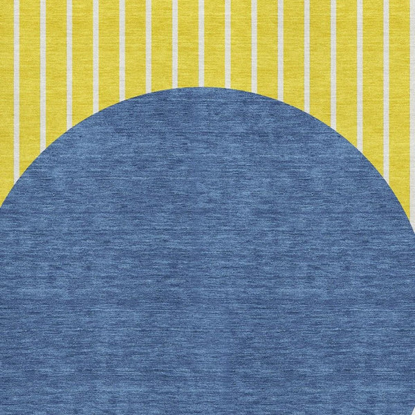 HomeRoots 8' X 10' Colorful Striped Washable Area Rug - UV Protected, Stain Resistant, Perfect for High-Traffic Areas 678339