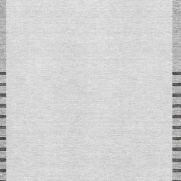 HomeRoots 5' X 8' Gray Silver Charcoal Striped Washable Area Rug - Durable, Stain Resistant, UV Protected Style 678349