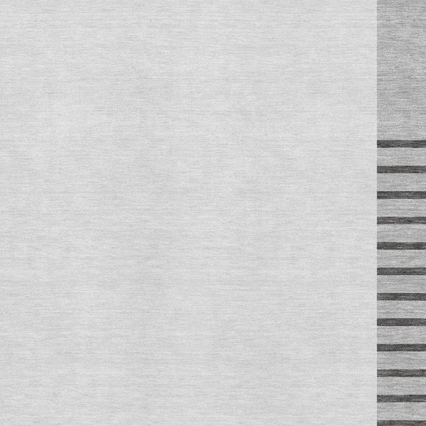 HomeRoots 8' X 10' Striped Area Rug in Gray, Silver & Charcoal – Washable, Durable, UV Protected for Homes 678351