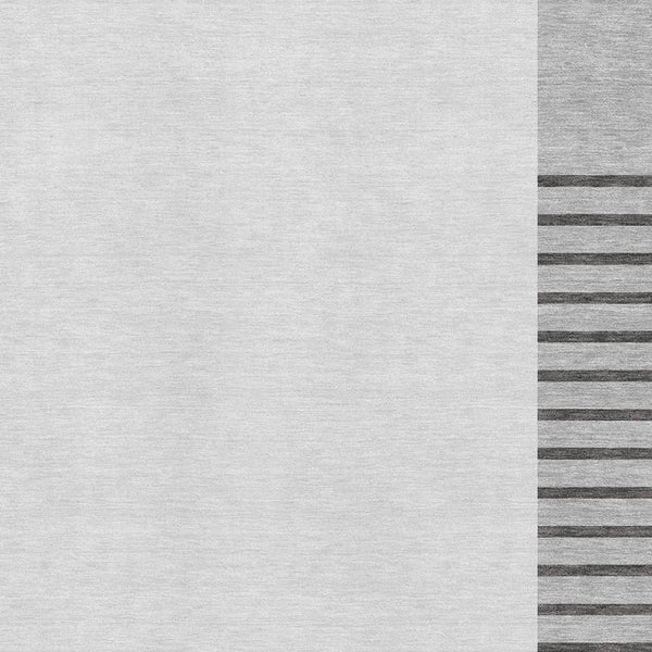 HomeRoots 10' Washable Gray Silver Charcoal Striped Area Rug with UV Protection - Perfect for Large Spaces! 678353