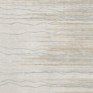 HomeRoots 10' X 14' Beige & Ivory Striped Area Rug - Durable, Stain-Resistant, UV Protected for Easy Care! 678389