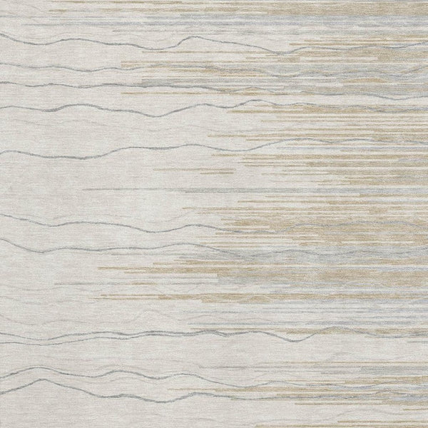 HomeRoots 10' X 14' Beige & Ivory Striped Area Rug - Durable, Stain-Resistant, UV Protected for Easy Care! 678389