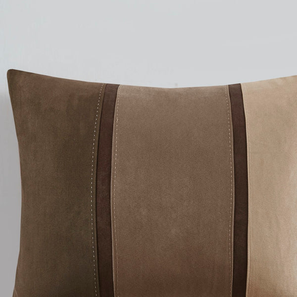 HomeRoots Set of Seven Brown King Comforter & Sham Ensemble - Mid-Century Style, Soft, Breathable Durability 678443