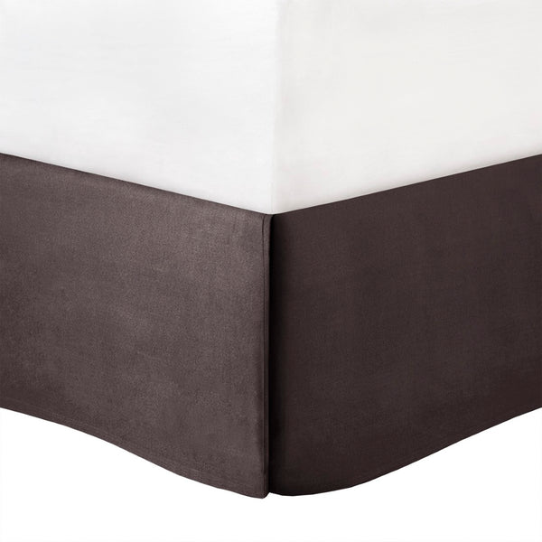 HomeRoots Set of Seven Striped Gray and Taupe Queen Bedding Ensemble – Soft Polyester Comforter & Shams 678448