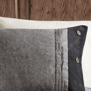 HomeRoots Set of Seven Gray King Bedding Ensemble – Soft 400-Thread-Count Polyester for Ultimate Comfort 678453