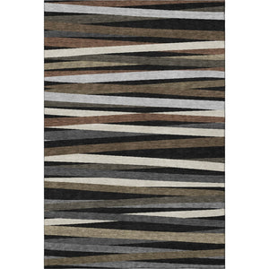 HomeRoots 8' X 10' Stylish Striped Area Rug - Washable, UV Protected & Stain-Resistant for Modern Homes 678464