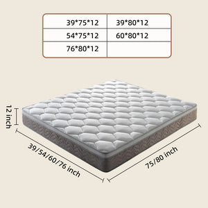 English Elm 12 Inch Hybrid Mattress Gel Memory Foam Pocket Coils Medium Firm Certipur Certified W3203P293175