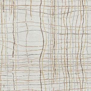 HomeRoots 9' X 12' Ivory Gold And Gray Striped Area Rug – Durable, Washable, UV Protected for Busy Homes! 678561